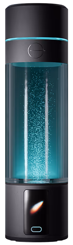 Black hydrogen water bottles