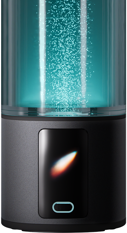 Black hydrogen water bottles